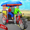 Fahrrad-Rikscha-Simulator 2019: Taxi-Spiel Zeichen