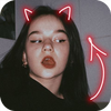 Neon Horns Devil - Neon Devil Crown Photo Editor Zeichen